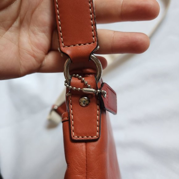 Coach Orange Leather Crossbody Bag - Picture 11 of 13